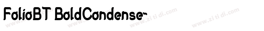 FolioBT BoldCondense字体转换